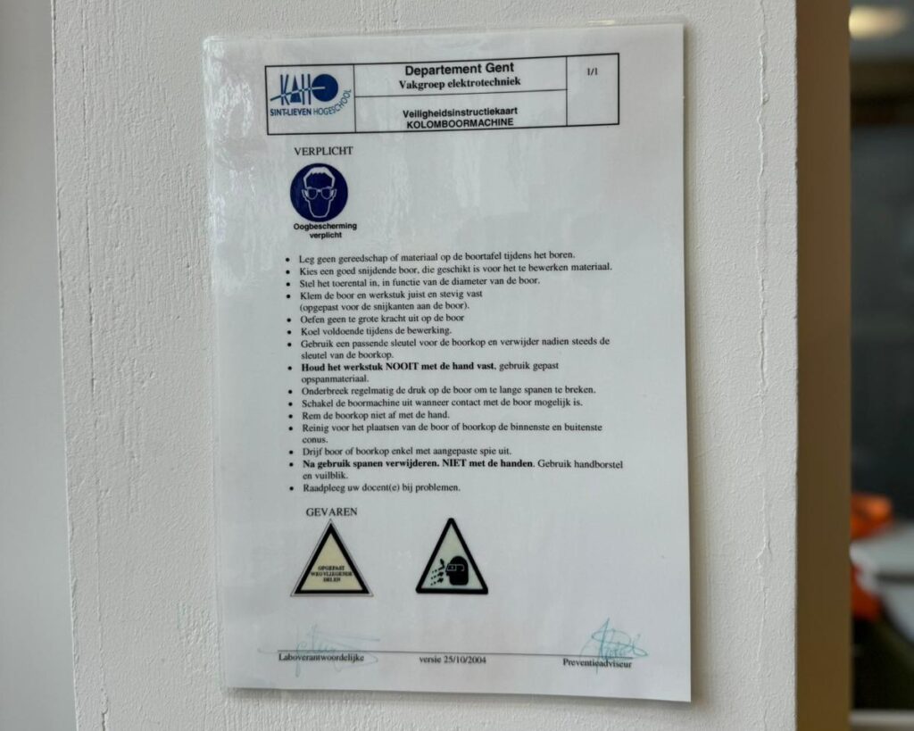 Veiligheidsinstructiekaart
